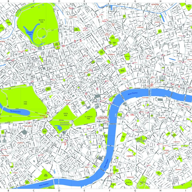 London city map by mapsandlocations.com